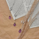 S925 Silver Moonlight Amethyst Pendant Necklace